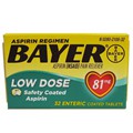 Bayer Low Dose Aspirin 81mg. 32 Tablets
