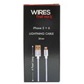 WIRES THAT WORK USB CABLE SILVER BRAIDED FOR IPHONE 5 6