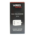WIRES THAT WORK USB DUAL WALL CHARGER 2.1A