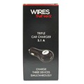 WIRES THAT WORK USB TRIPLE CAR CHARGER 3.1A